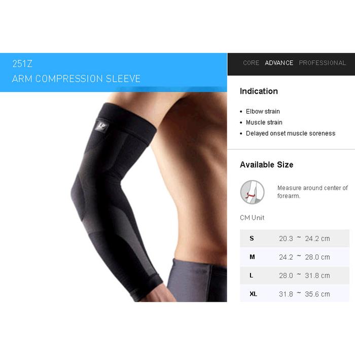 LP SUPPORT EMBIOZ ARM SLEEVE LP-251Z - BLACK, S