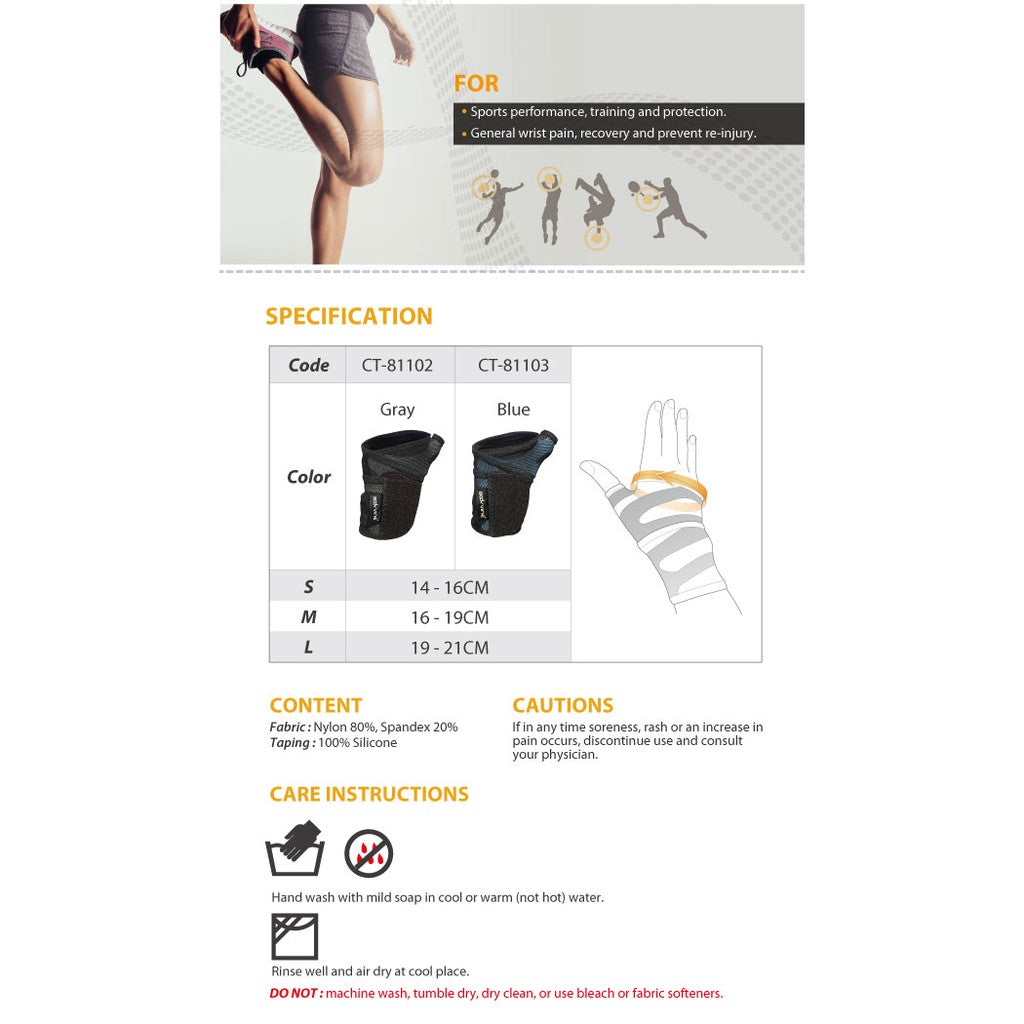 Wrist Stabilizer-Plus Bodyvine Triple-Compression