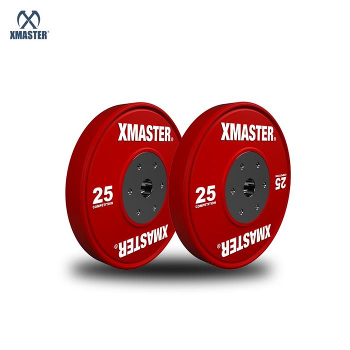 XMASTER Plate Bumper Urethane Kompetisi IWF 5kg-25kg Standar Gym CrossFit Strength ROGUE ELEIKO Hijau Kuning Biru Merah - 10kg Competition
