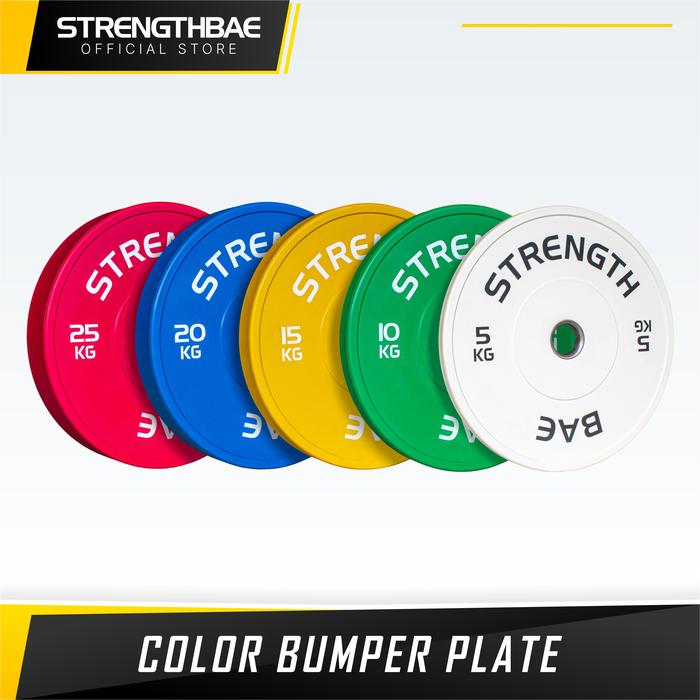 Color Bumper Plate STRENGTHBAE Weight Plates Beban 5 10 15 20 25 Kg - 15 Kg