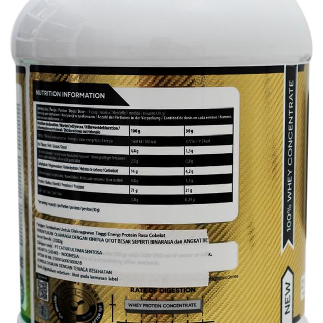 Kevin Levrone Gold Whey 2kg - Whey Protein Concentrate - Suplemen Fitness - Chocolate, SachetPWG