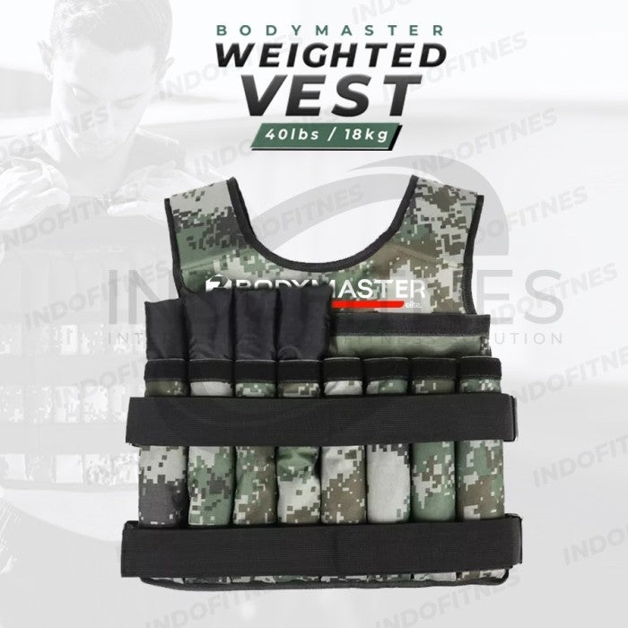 BODYMASTER Weighted Vest 20Kg BM-E233 Jaket Rompi Pemberat Fitness - BLACK