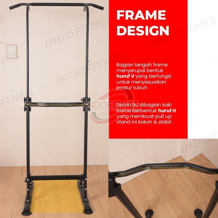 BODYMASTER Pull Up Tower Station BM-125M Adjustable Height Multifungsi
