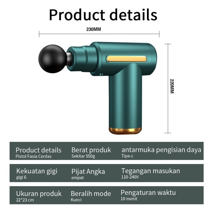 OneTwoFit Massage Gun Portable Fascial Gun Muscle Electric Alat Pijat