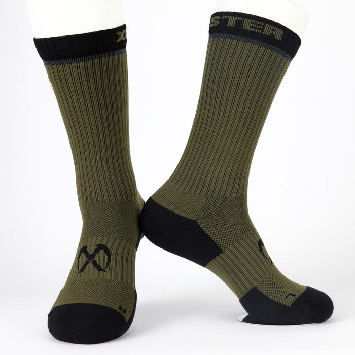 XMASTER Kaos Kaki Olahraga Unisex Original Tumit Tebal Latihan CrossFit Powerlifting Multi Sport - Black
