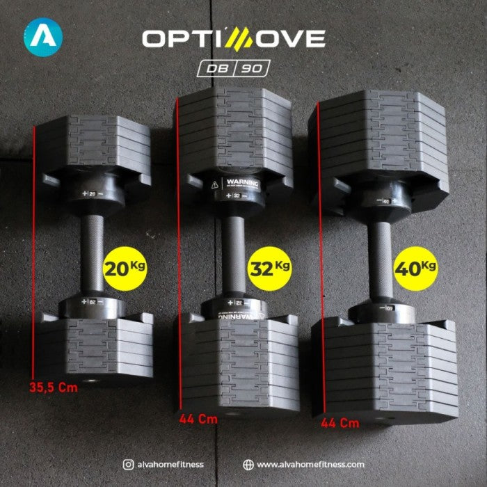 DB-90 Adjustable Hexa Dumbell Set + Rack. Bukan Nuobell Flexbell