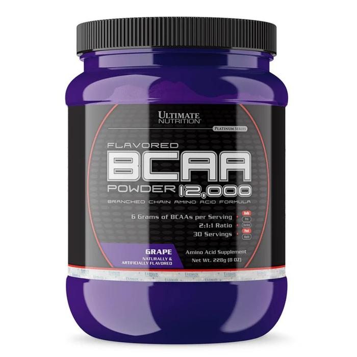 Ultimate Nutrition Flavored BCAA 12,000 228 g suplemen fitness / suplemen gym / suplemen protein penambah massa otot - fruit punch, 228 gr