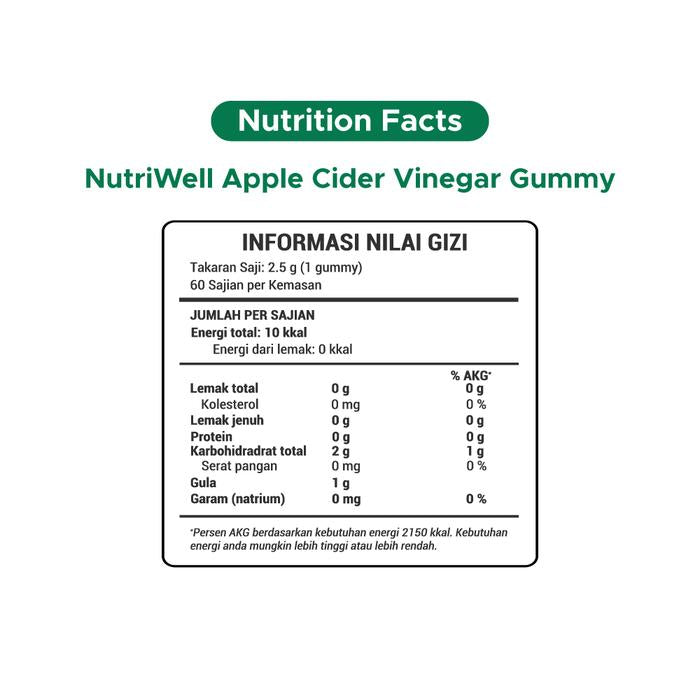 Nutriwell Apple Cider Vinegar - 60 Gummy