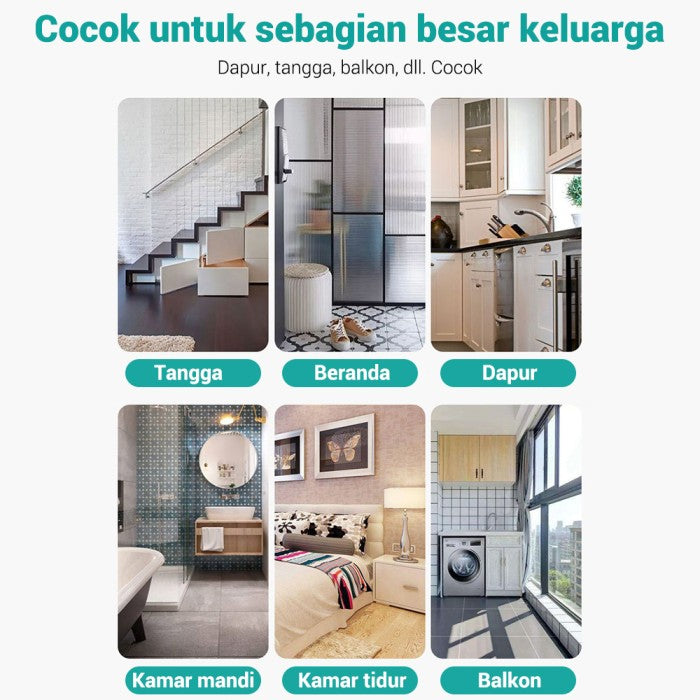 OneTwoFit Baby Safety Gate Pagar Instalasi tanpa meninju Tangga Dapur