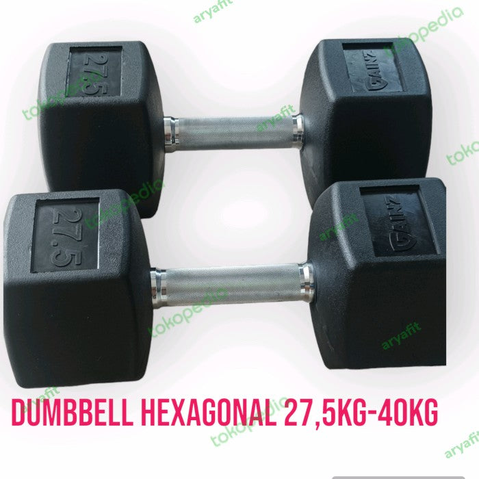 Hexagonal Rubber Dumbbell Set 27,5kg-40kg | 405kg