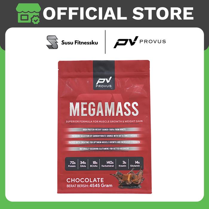 Provus Mega Mass 10 lb - 20 Serving Weight Gainer Penambah Berat Badan - Vanila, Topi
