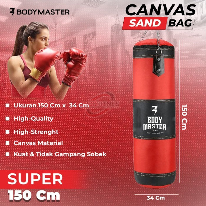 BODYMASTER Samsak Tinju BM-E032 - Sandsack Boxing Bag Canvas Muaythai - 100CM
