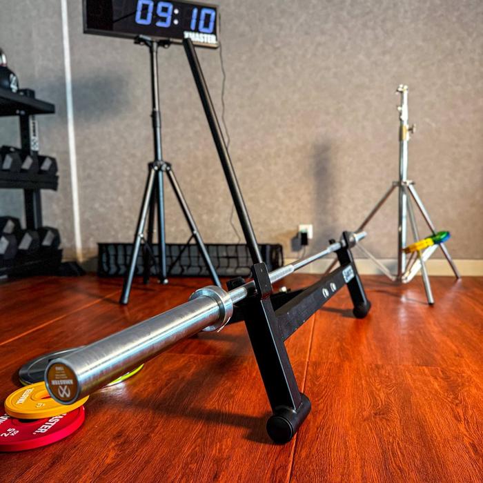 XMASTER Barbell Jack Double - Heavy Duty Powder Coated Barbell Stand Gym Equipment Otot Dengan Sistem Tuas Efisien Dan Finishing Anti Karat
