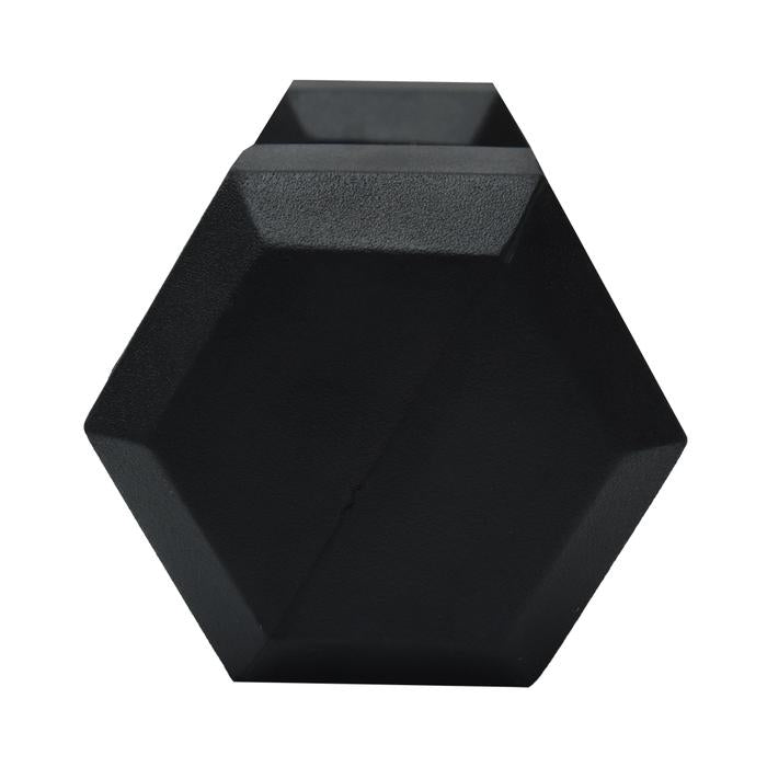 KINETIC DUMBBELL KARET HEXAGONAL 5 KG - HITAM
