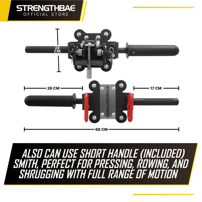 Smith Machine Trolley STRENGTHBAE Attachment Power Rack Home Gym Fitness All in One - 5x5cm Rack