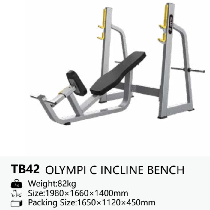 BRTW TB42 Olympic Incline Bench Press / Comercial Equipment Fitness