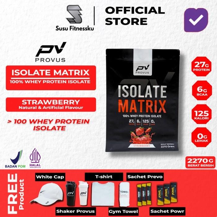 Provus Isolate Matrix (100% Whey Protein Isolate) 5Lb - Coklat, Shaker Hitam