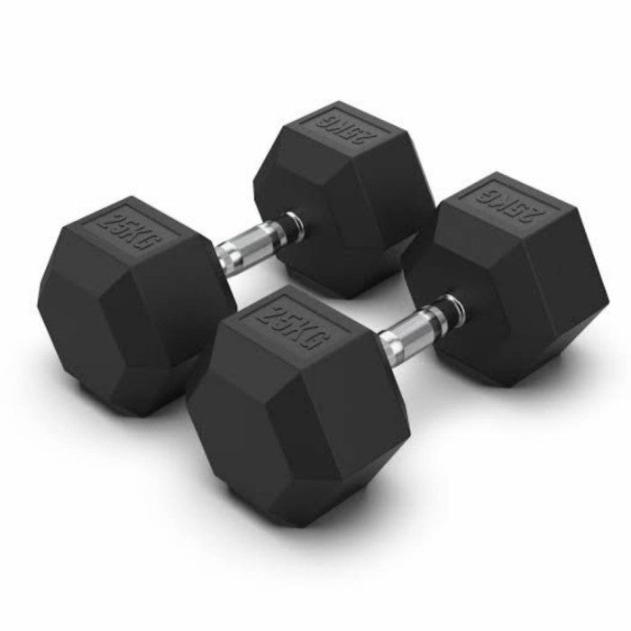 Dumbbell Rubber Hexagonal 2×25kg