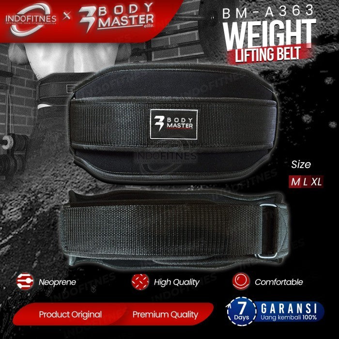 BODYMASTER Weightlifting Belt BM-A363 Sabuk Gym Fitness Angkat beban - L