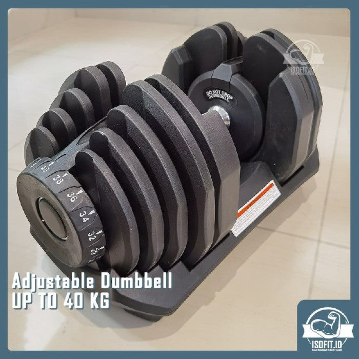 Adjustable Dumbbell Barbell / Alat Angkat Beban Set 5-40 KG