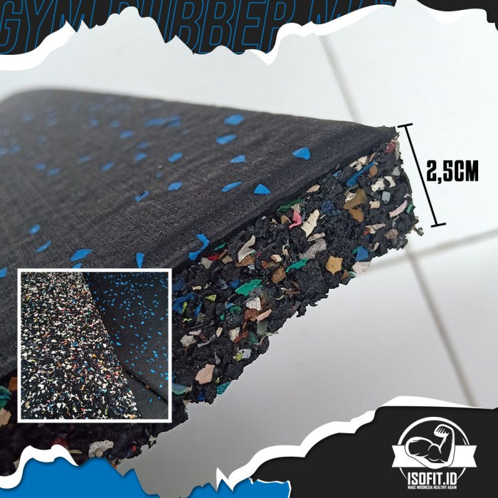 Composite Gym Rubber Floor Mat / Karpet Lantai Karet Gym - COMPOSITE 1,5CM