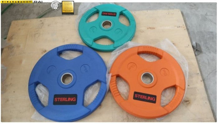 Rubber Weight Plate Colour Hijau 10 Kg