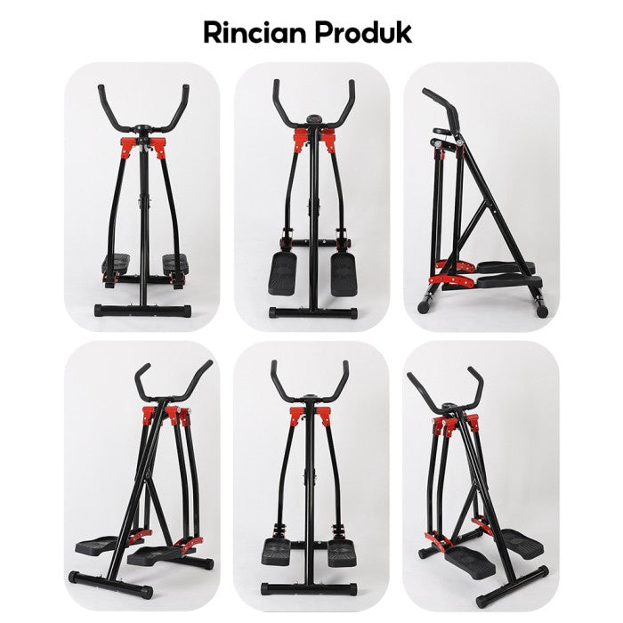 OneTwoFit Air Walker Climber Elliptical Trainer Freestyle Glider Alat Gym Peralatan Olahraga