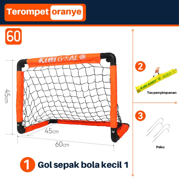 OneTwoFit Gawang sepak bola anak-anak lipat portabel Foot Ball Sport - white 60