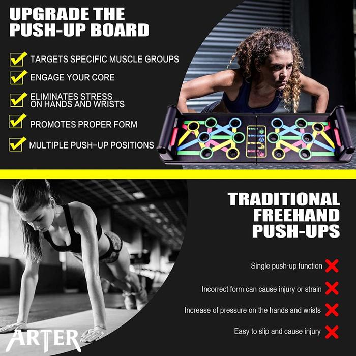 ARTER Push Up Board Foldable Papan Pushup Support Portable Training