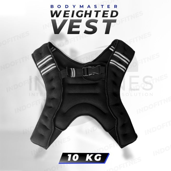 BODYMASTER Weighted Vest 10KG E232 Rompi pemberat beban 10 KG Weight - Hitam