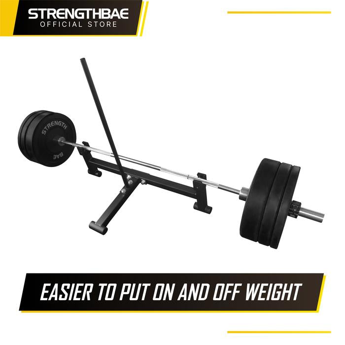 Deadlift Jack STRENGTHBAE Double Heavy Duty Powder Coated Barbell Gym