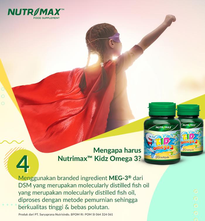 Nutrimax Kidz Omega 3 Vitamin untuk Anak Imunitas Daya Tahan Tubuh Minyak Ikan Anak Nutrisi Otak 60 Softgels