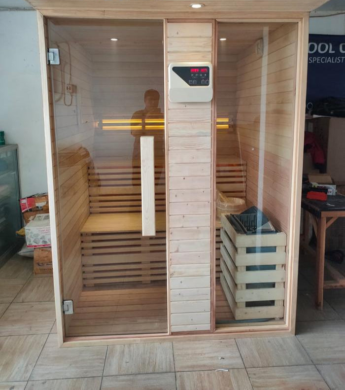 Ruang Sauna Pine Wood 1,5mx1,5mx2m