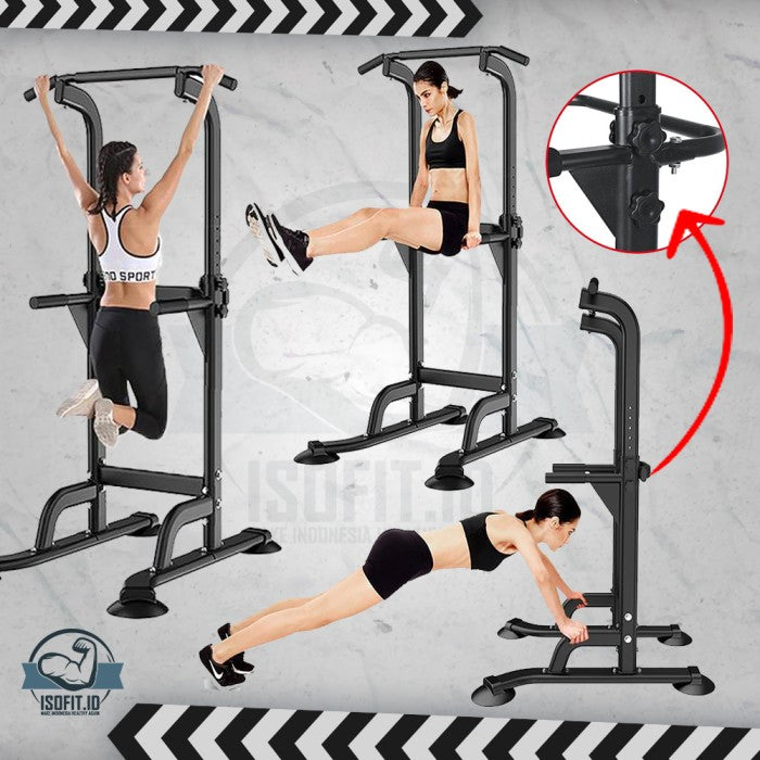 Multi-Function Pull Up / Dipping / Chin Up Hanging Bar - White Gloss