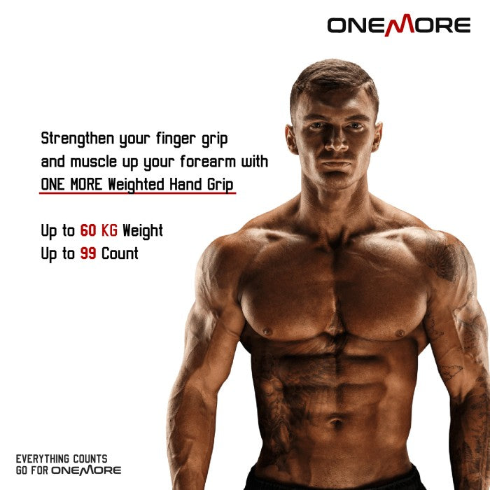 ONE MORE HandGrip Counter 60KG Hand Grip Olahraga Fitness - No Counter
