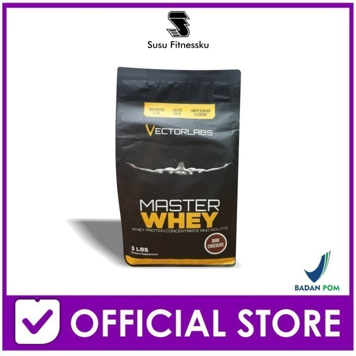 Vectorlabs Master Whey 3lbs pure whey protein isolate 3lbs - Coklat Milk