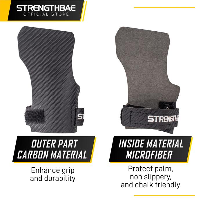 Crossfit Grip STRENGTHBAE Pull Up Gymnastic Grips Gym Glove Gloves - With Hole L