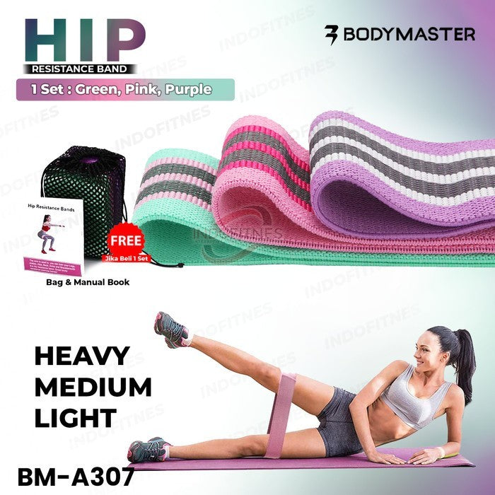 BODYMASTER Hip Resistance Band BM-A307 Karet Latihan kaki Squat Band - HEAVY 1PC