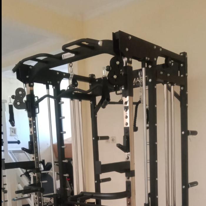 Smith Machine BM-3080MS - Power Rack Functional Bench Press - Alat Saja warna Black