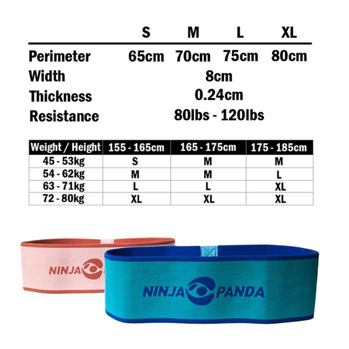 Hip Resistance Band, Yoga Squat Elastic Non-Slip Fitness Weight Loss Stretch CrossFit for Leg Glutes - Blue, S