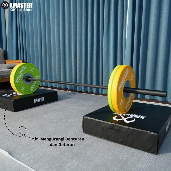 XMASTER Crash Pad Deadlift – Drop Pad Peredam Suara & Pelindung Lantai Home Gym Barbell Mat Weightlifting Crossfit