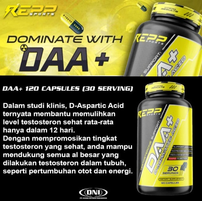 REPP SPORT TESTOSTERONE DAA+ 120 CAPSULES (30 SERVING)