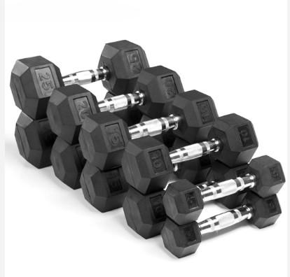 Dumbell Dumble Barbel Barbell hexagonal Rubber 2,5 kg