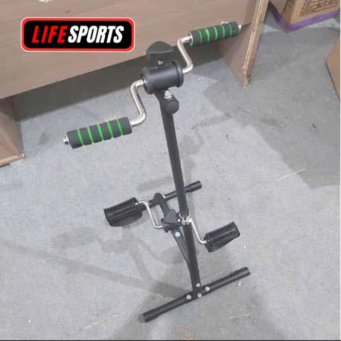 Sepeda Statis Terapi Pedal Exerciser untuk latihan kaki dan tangan Lansia Olahraga Gym lifesports