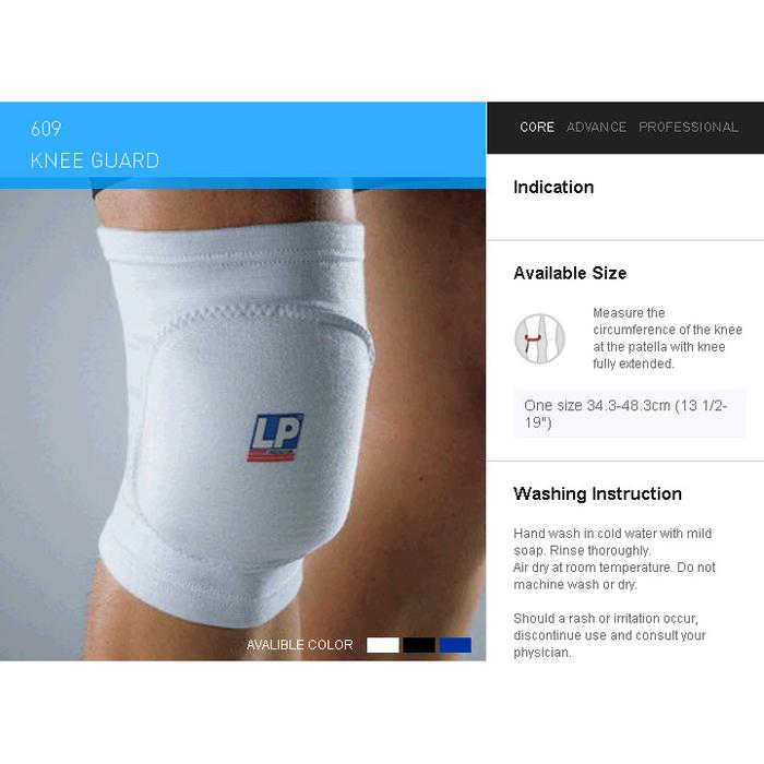 LP SUPPORT KNEE GUARD WHITE LP-609 - LP-609