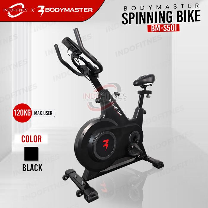 BODYMASTER Spinning Bike S50i Smart Maxtrainer, sepeda statis cardio alat fitness - Putih