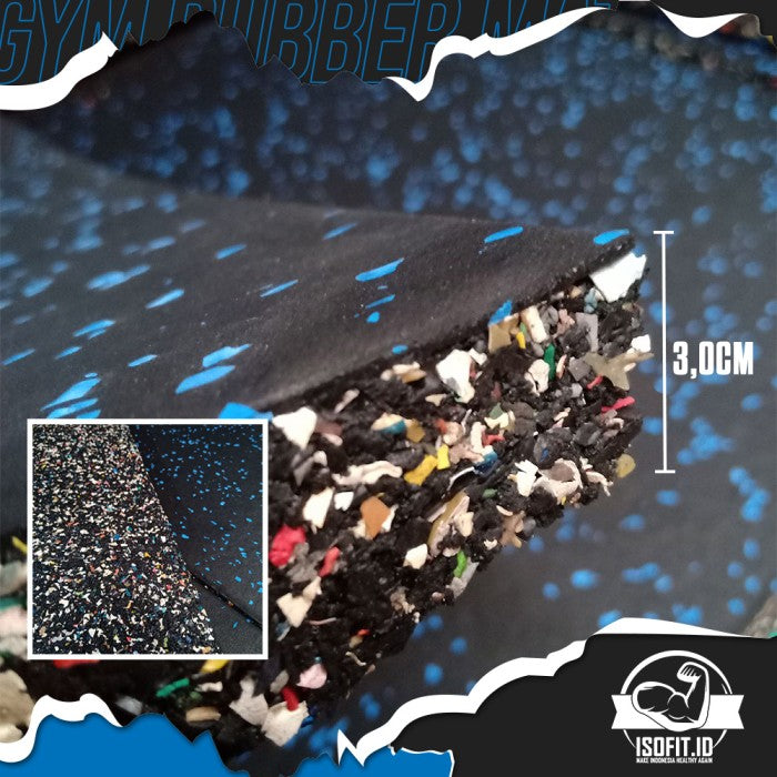 Composite Gym Rubber Floor Mat / Karpet Lantai Karet Gym - COMPOSITE 1,5CM