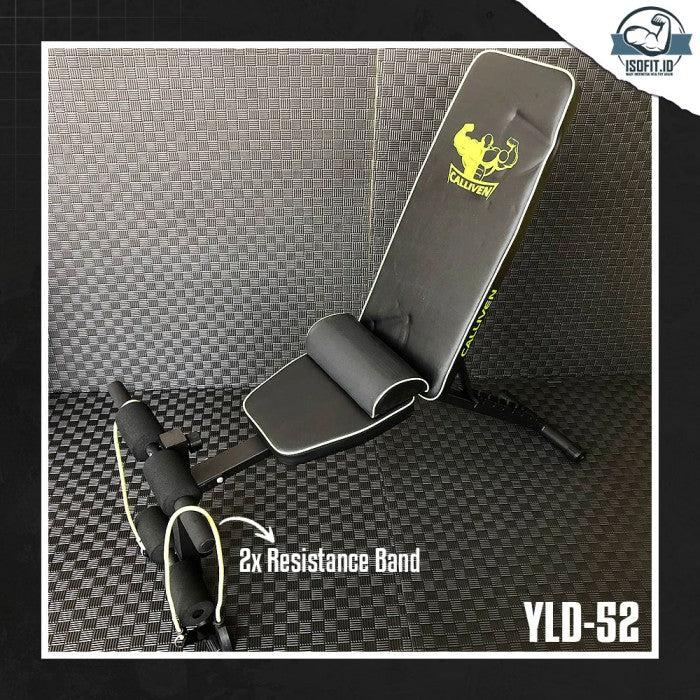 Adjustable Bench Press / Kursi Gym Multifungsi / Kursi Latihan Kebugaran dengan tali resistensi - YLD-51