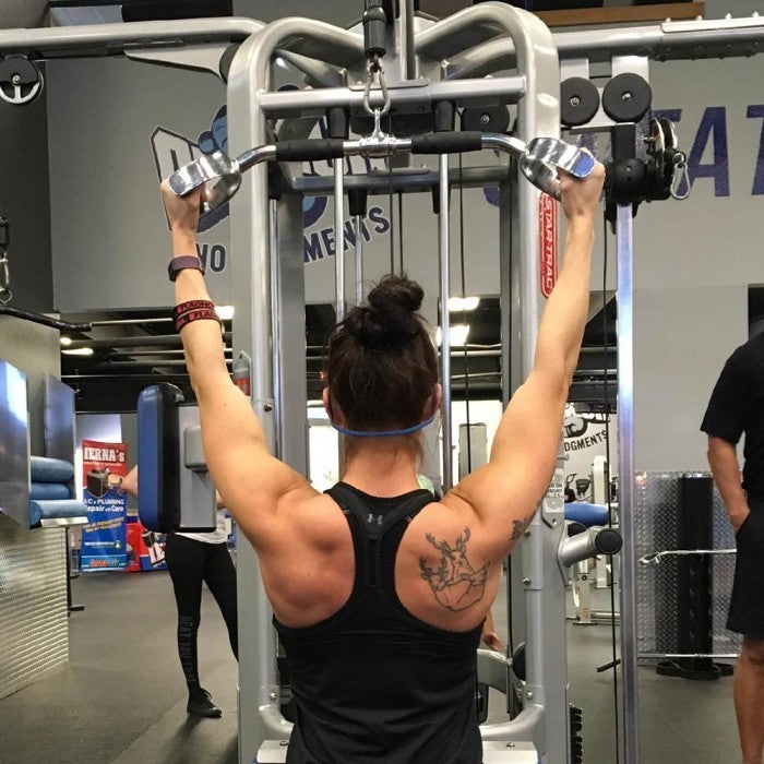 BODYMASTER Pro Style Lat Bar 24" BM-A222 Handle Crossover Gym Fitnes