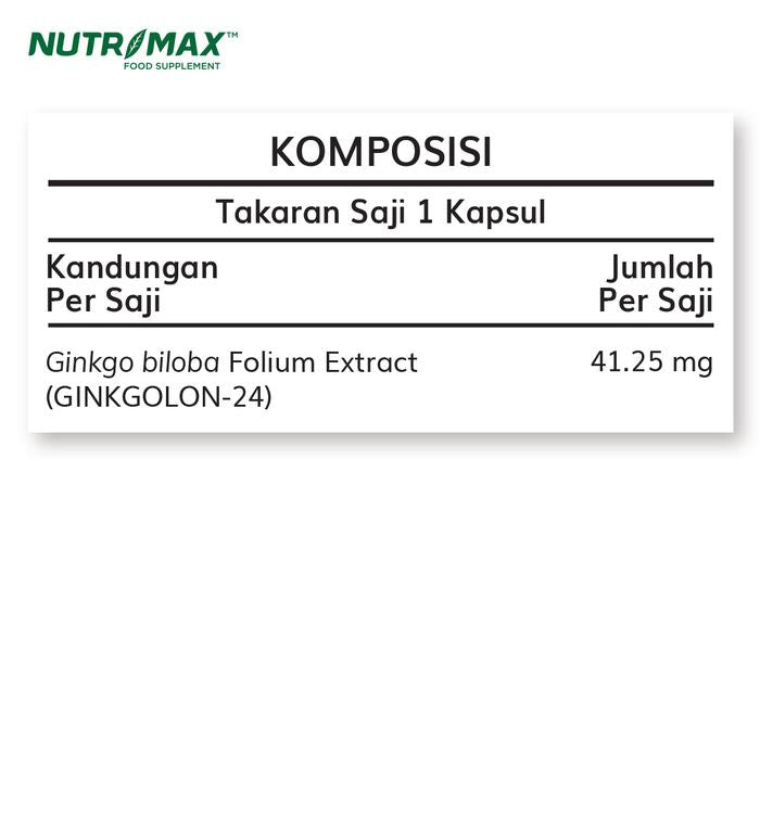 Nutrimax BRP (Brain Power) Meningkatkan Konsentrasi dan Daya Ingat Isi 30 Naturecaps